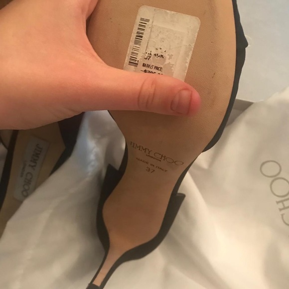 SALE🎉Jimmy Choo Black Kitty Knotted Satin D'orsay - Picture 6 of 8